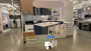 Lowe's Apple Vision Pro kitchen design (Photo credit: Apple)