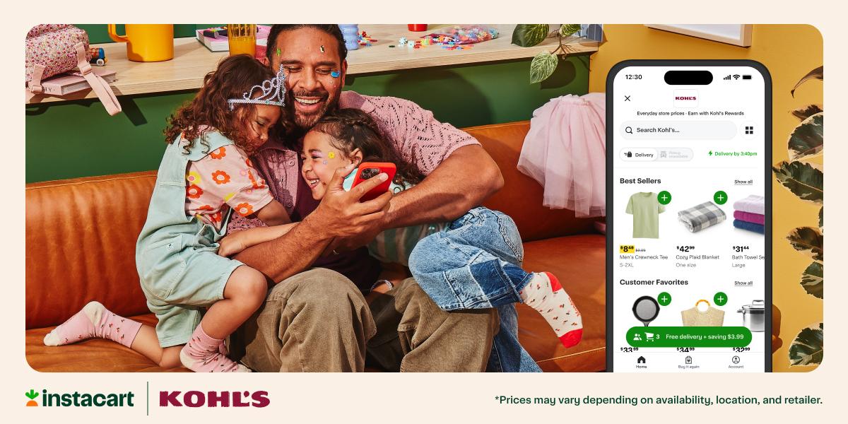 Kohl's partners with Instacart (Image: Instacart)