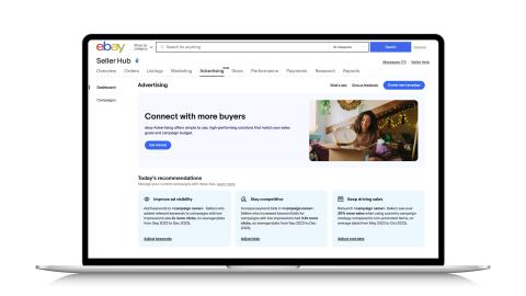 eBay ad dashboard