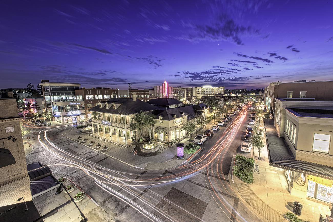 market street at night