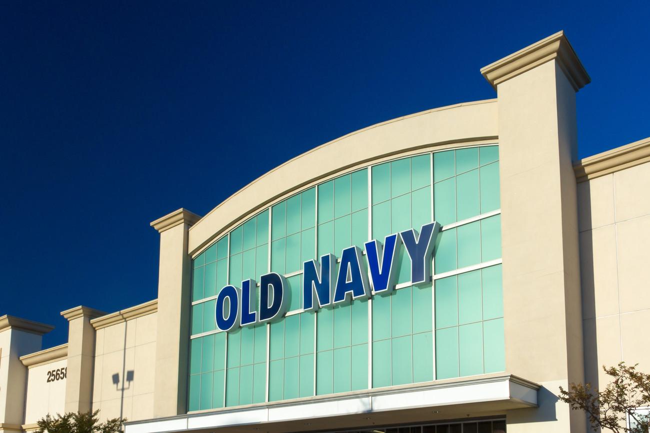 SANTA CLARITA, CA/USA - SEPTEMBER 9, 2014:  Old Navy store exterior. Old Navy is a clothing and accessories retailer owned by American multinational corporation Gap Inc.; Shutterstock ID 216424798