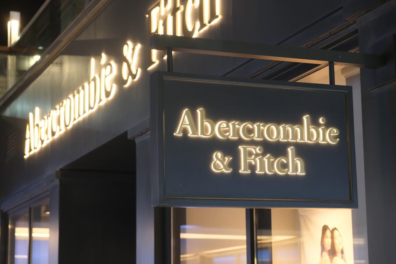 Beijing,China-September 14th 2022: close up Abercrombie Fitch (AF) store sign. American clothing brand; Shutterstock ID 2231144555