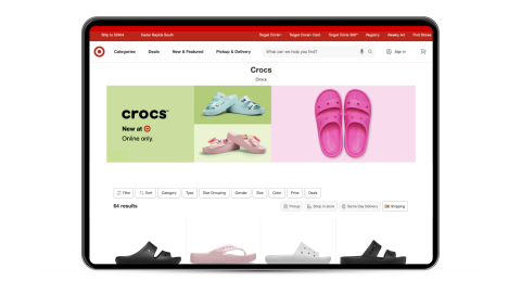 Crocs brand Shopify page Target Plus (Image: Target)