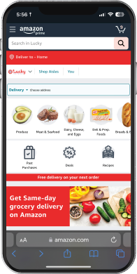 Amazon Lucky Supermarkets app (Source: Amazon)